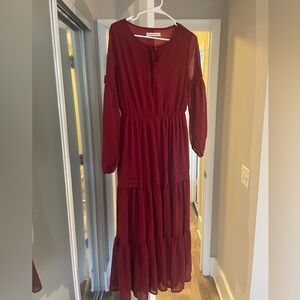 RusttyDustty Long Red Dress